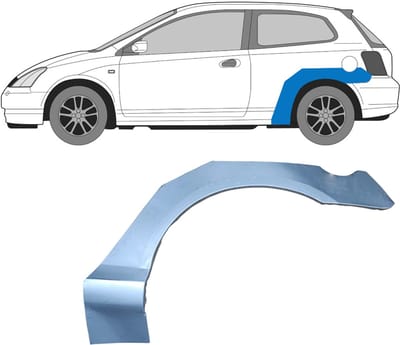Reparatiepaneel achterspatbord voor Honda Civic 2001-2005 / Links
