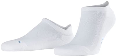 FALKE Cool Kick kort eenkleurig functioneel materiaal sneakersokken enkelsokken unisex wit - maat 44-45