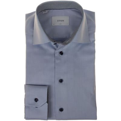 Eton Overhemd Geometric Effect Signature Twill Shirt Licht Blauw / male