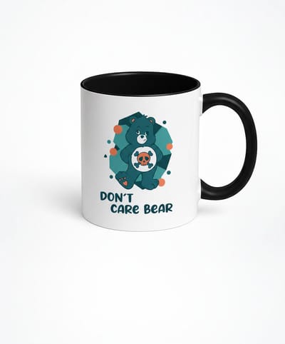 Don't Care Bear Mok - Anti-Zorg Beer Koffiemok Cadeau