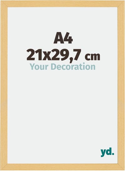 Your Decoration - Fotolijst A4 21x 29,7 cm - MDF - Beuken Decor - Mura