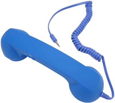 Dailygoods- Telefoonhoorn Retro - Stralingsbestendig - 3.5 mm Plug - Verstelbaar Volume - 9ft Flexibele Kabel - Eén Knop Bediening - Telefoonontvanger