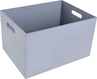 Creative Deco XXL Grote Houten Doos Kist Grijs | 39 x 29 x 23 cm | met Handgrepen | Kerst, Kerstmis Cadeau