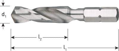 Rotec HSS-G boorbit, 1/4'', Ø2,0 x 12 / 34