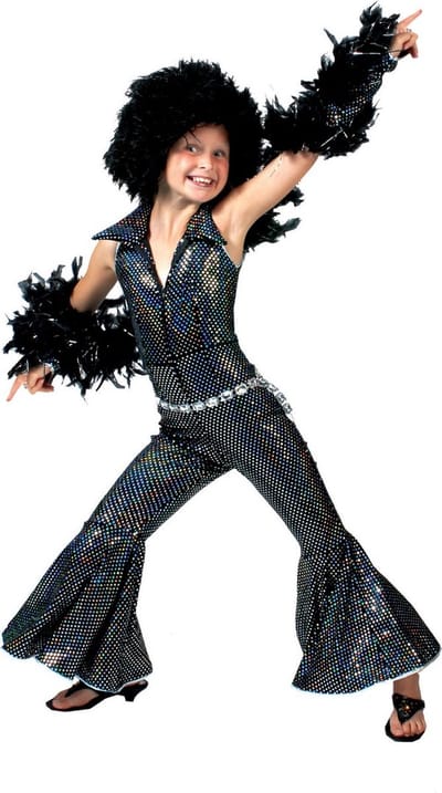 Verkleedpak disco glitter meisje Boogie Jumpsuit 140 - Carnavalskleding
