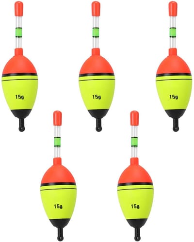 Dailygoods- Dobbers 5 Stuks - Hengeldobbers - Lichtgevende Dobbers - Dobberset - EVA-Kunststof - Extreem Lichtgewicht