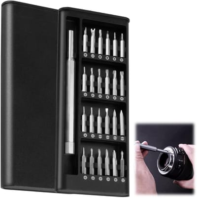 Dailygoody - Precision Screwdriver Set - 24 S2 Bits - Ergonomisch en veelzijdig - Mini tool voor reparaties - Geschikt voor smartphones en laptops - G...