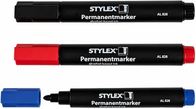 Stylex Permanent markers - 3 stuks - Dikke stiften - watervast