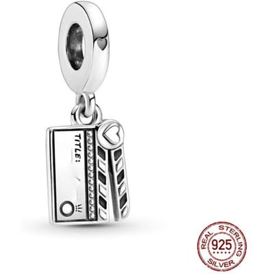 Breloques 100 % Argent Sterling 925 Perles Panneau d'Affichage Convient Fabrication Bracelet de Charms Mode pour Femmes Bijoux de Mode DIY white
