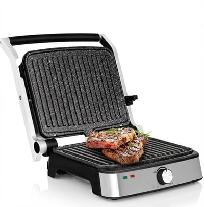 Contactgrill - Tosti Apparaat - Tosti-ijzers - Panini Grill - Zilver