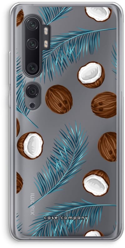 Case Company® - Hoesje geschikt voor Xiaomi Mi Note 10 hoesje - Kokosnoot - Soft Cover Telefoonhoesje - Bescherming aan alle Kanten en Schermrand