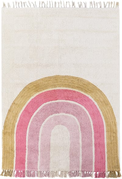 TATARLI - Vloerkleed - Roze/Beige - 140 x 200 cm - Katoen