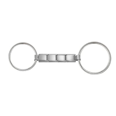 Quiges - 9mm -Schakel - armband - Zilveren Glanzend - Sleutelhanger - Geschikt voor - Bedel - SchakelBedel - italy bedels