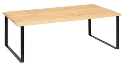 5Five Keuken/aanrecht rekje - metaal/bamboe hout - 50 x 30 x 18 cm - keuken organizer - naturel/zwart - verhoger