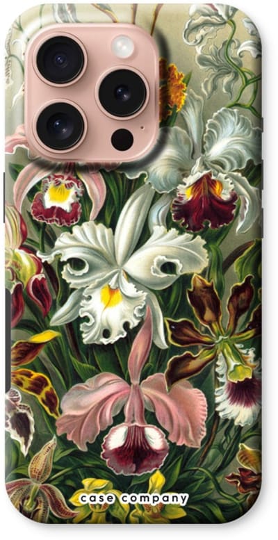 Case Company® - Hoesje geschikt voor iPhone 16 Pro hoesje - Haeckel Orchidae - Tough Case - Maximale Bescherming alle Kanten en Schermrand