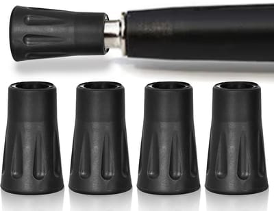 Dailygoods- Wandelstokken 4 Stuks - Rubber Buffers - Reservebuffers 12 mm - Lichtgewicht - Verstelbaar - Betrouwbare Keuze - Wandelschoenen