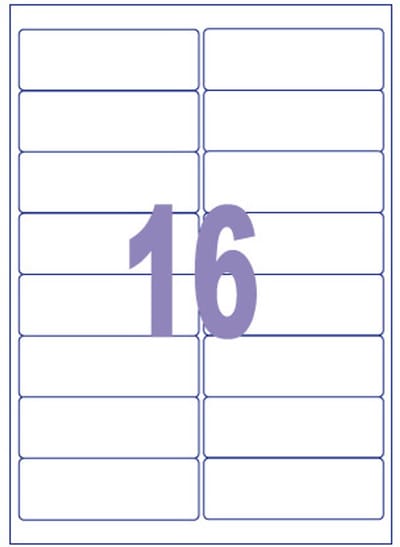 Kangaro etiket -inkjet/laser/kopieer - 99,1x33,9mm - 100 vel - 16 stickers per vel