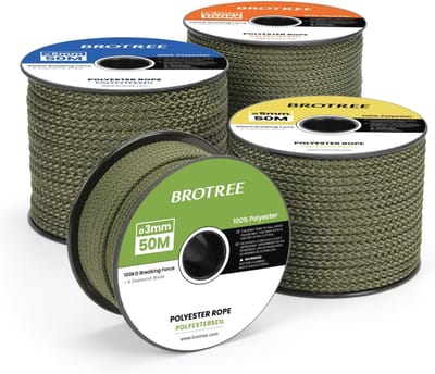 Polyester Touw 5mm x 30m Wit - Sterk Gevlochten Touw voor Kamperen en Buitensport
