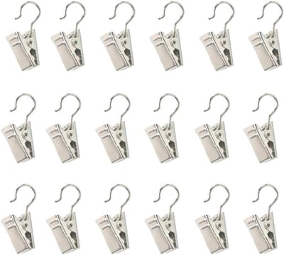 Gordijn Clips - Hanger Haken - Decoratie Ophangen - Stevig Metaal - 3.2 cm Lang - Zilverkleurig