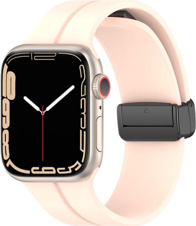 Siliconen bandje - geschikt voor Apple Watch 1/2/3/4/5/6/7/8/9/10/11/ SE (1,2,3) met maat 38 mm / 40 mm / 41 mm en 42 mm (Watch 10/11) - roze