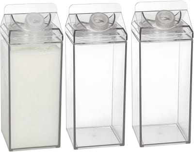 Gerimport Koelkast organizer - 3x - sap / melk kan - met dispenser deksel - 1,1 liter - kunststof