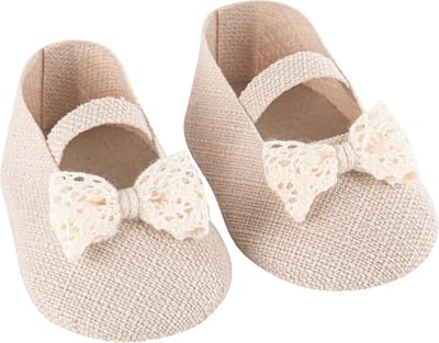 ARTYFETES - 2 houders in baby ballerina vorm 8,5 x 4,5 cm crème linnen effect