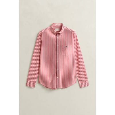 Gant overhemd rood gestreept button down