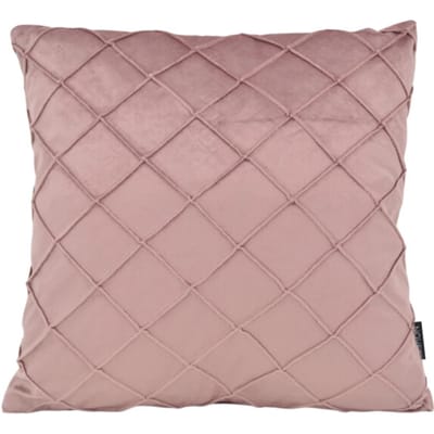 NOVÉE Velvet cross oudroze kussenhoes | 45x45 cm | velvet/polyester