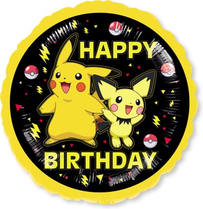 Pokemon - Folie ballon - Helium ballon - Happy Birthday - 43 cm - Leeg - 1 Stuks.