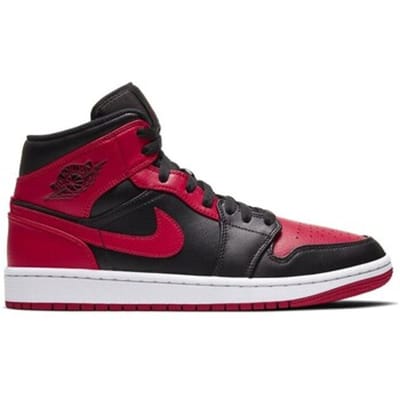 Air Jordan 1 Mid Banned Heren Sneakers Rood Zwart University-Rood 554724-074 44 red