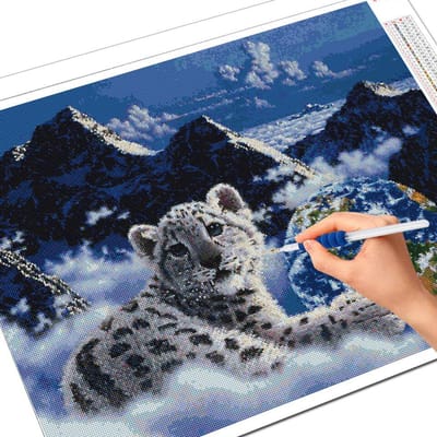Peinture Diamant Carré Rond Complet Léopard 5D DIY Broderie Diamant Kit Artisanat Animal Décoration Intérieure Cadeau Full Square 20X30CM