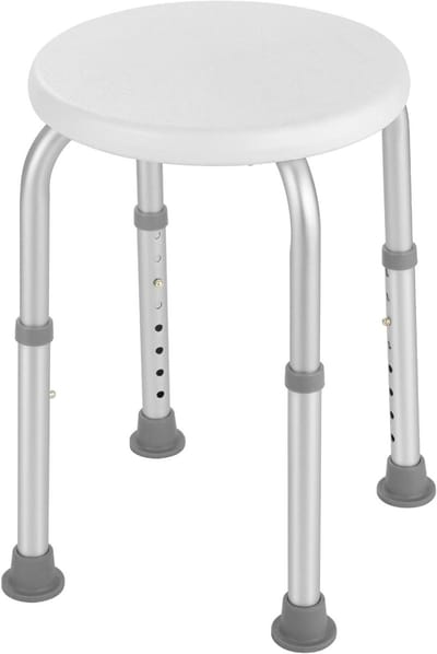 Douchekruk - Badstoel - Veilig Douchen - Verstelbare Hoogte - 36-54 cm - Wit