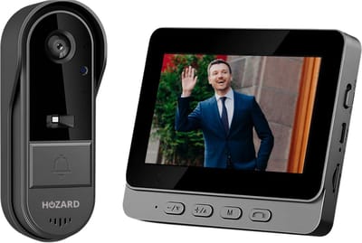 Hozard® Deurbel met camera – Video Deurbel – 4,3 inch IPS-Scherm