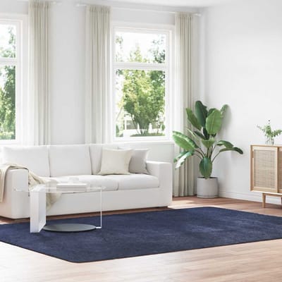 vidaXL - Hoogpolig - vloerkleed - NAVARRA - 240x340 - cm - polyester - marineblauw