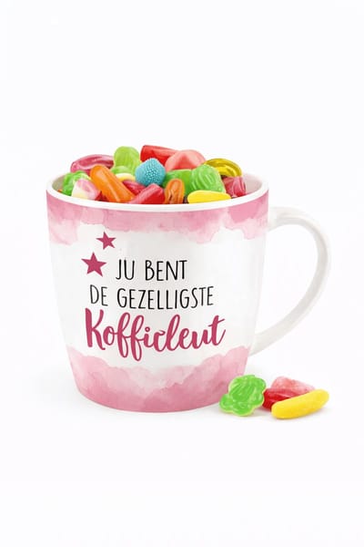 Mok - Koffie - Cadeau - Traktatie - Koffieleut - Kopje Koffie Lekker - Keramiek - Snoep - "Speciaal voor jou"