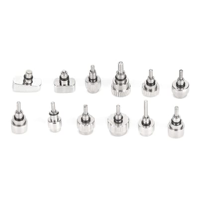 Dailygoods- Horloge Drukknop Vervangingskit - 12 Stuks - Inclusief Opbergdoos - Geschikt voor Horloge Reparatie - Legering/Kunststof - DIY Accessoire - Horlogeonderdelen