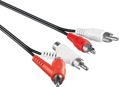 Powteq - Composiet splitterkabel - Stereo audio splitsen - 50 cm - Tulp splitter - RCA splitterkabel