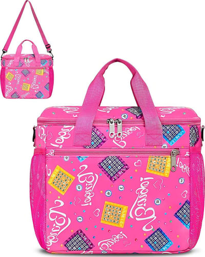 Bingo Tas - Bingo Tas - Bingo Spelen - Grote Capaciteit - 28 x 17 x 23 cm - Roze