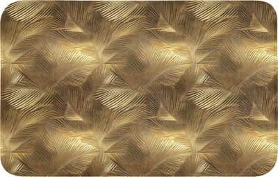 WC mat 80x50 cm - Antislip - Palm - Waaier - Goud - Toiletmat - Vloermat - Douchemat - Toilet tapijt - Toiletmatten
