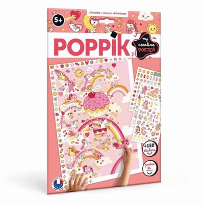 Poppik Creatieve stickerposters - Eenhoorns - meer dan 150 stickers