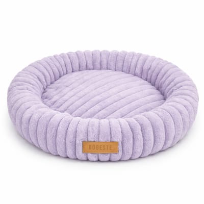 Dogeste Nesto XL - Hondenmand 90 cm - Rond - Voor Grote Honden - Antistress Pluche - Antislip en Wasbaar - Paars