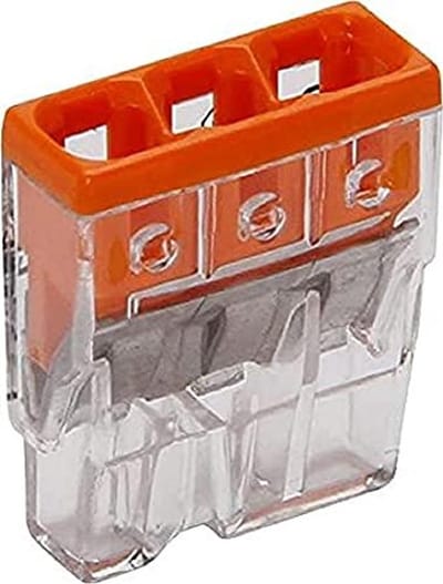 Oranje Compacte Verdeeldoos 3-draads 0,5 - 2,5 mm² - 10 Stuks