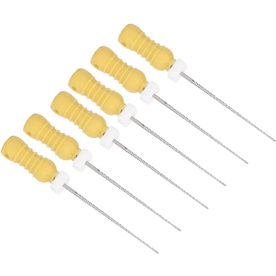 Tandarts #20 K-bestanden Tandheelkundige Endo Wortelkanaalvijl Roestvrij Staal Professioneel Tandheelkundig Gereedschap Accessoire(21mm 0.83in ) yellow