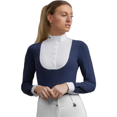 Wedstrijd paardrijshirt met lange mouwen voor dames Premier Equine Navarra