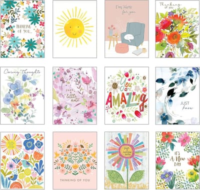 Set van 12 Diverse 'Thinking of You' Kaarten