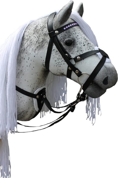 Stokpaard - Hobby horse - Hobbyhorsing sport - Inclusief hoofdstel - 90 cm - Wit