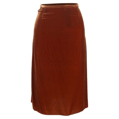 Joseph rok met hoge taille in bruin fluweel