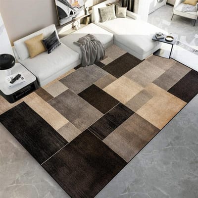 Nordic Zwart Bruin Tapijt voor Woonkamer Huisdecoraties Salontafel Groot Oppervlak Ruitjes Vloerkleden Slaapkamer Vloermatten Kinder Tapijt 180*280cm