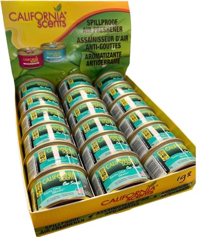 California Scents Car Air Freshener Santa Cruz - 18 stuks - incl. Doseerdeksel