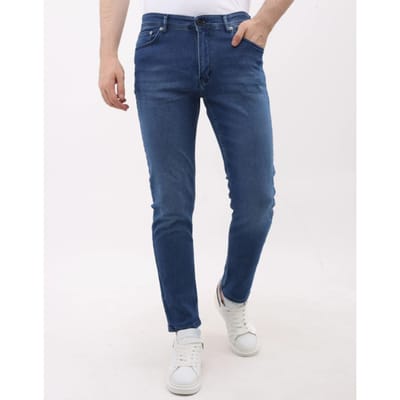 Spijkerbroek Heren Volwassenen - Jeans Heren - Spijkerbroek Heren - Heren Jeans Regular Fit - Stretch Jeans Heren - MM-R-08 - Blauw